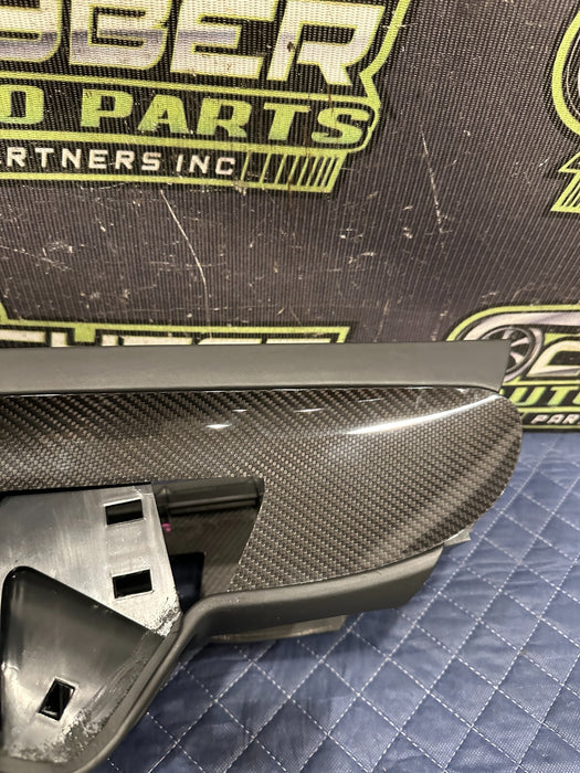 2014 AUDI R8 FRONT CENTER CONSOLE BASE OEM W/ CARBON FIBER TRIMS 423 863 241 D