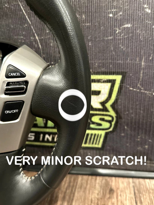2016-19 NISSAN TITAN & XD LEATHER STEERING WHEEL W CRUISE OEM *READ/MINOR FLAWS*