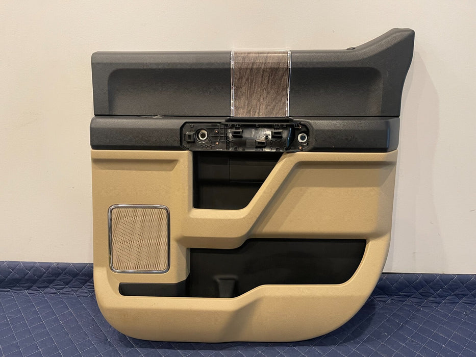 2017-2019 FORD F250 F350 F450 LARIAT TAN REAR RIGHT DOOR PANEL OEM *NO HANDLE