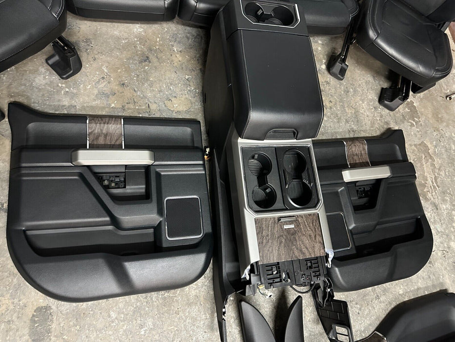 2019 FORD F250 F350 F450 LARIAT INTERIOR SEATS DOOR PANELS CONSOLE OEM
