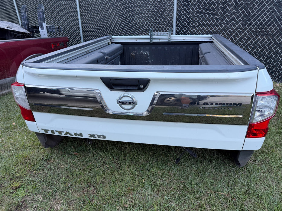 2016 2017 2018 2019 NISSAN TITAN XD PLATINUM RESERVE BED ASSEMBLY 6.5FT WHITE