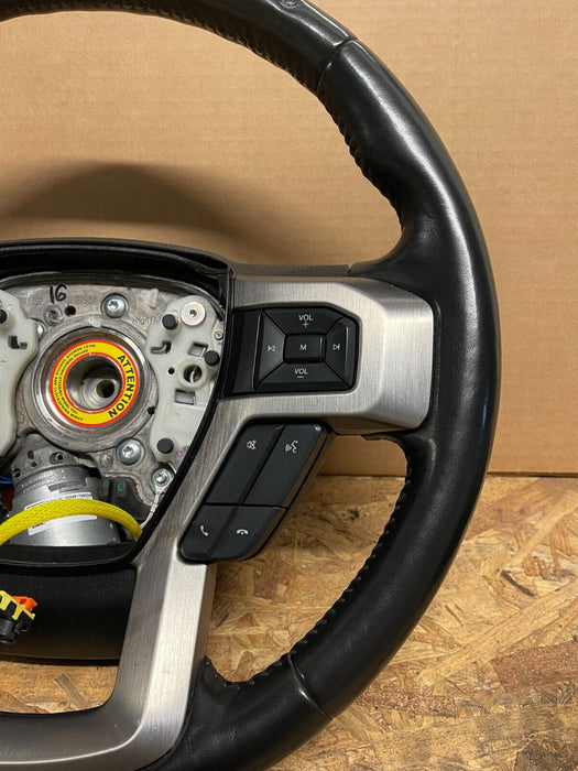 2017-2019 FORD F250 F350 F450 LEATHER STEERING WHEEL *ADAPTIVE STEERING FAULT*