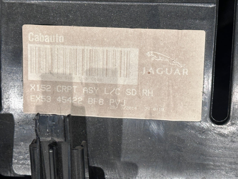 2015 JAGUAR F TYPE PASSENGER RIGHT TRUNK QUARTER PANEL TRIM OEM EX53 45422 BE8