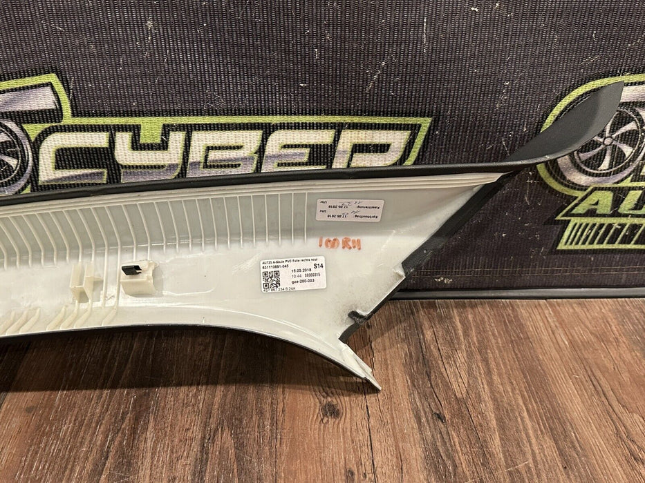2017-18 AUDI R8 PLUS SPYDER FRONT PASSENGER RIGHT A PILLAR TRIM OEM 4S7 867 234