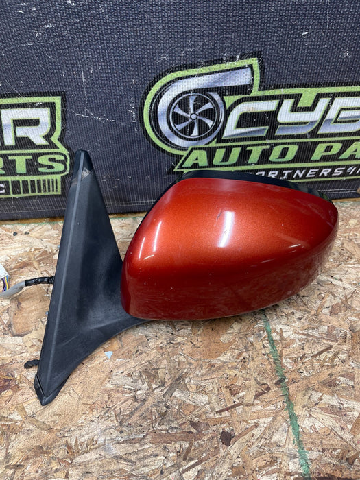 2009-2020 NISSAN 370Z DRIVER SIDE LH HEATED DOOR MIRROR MAGMA RED OEM