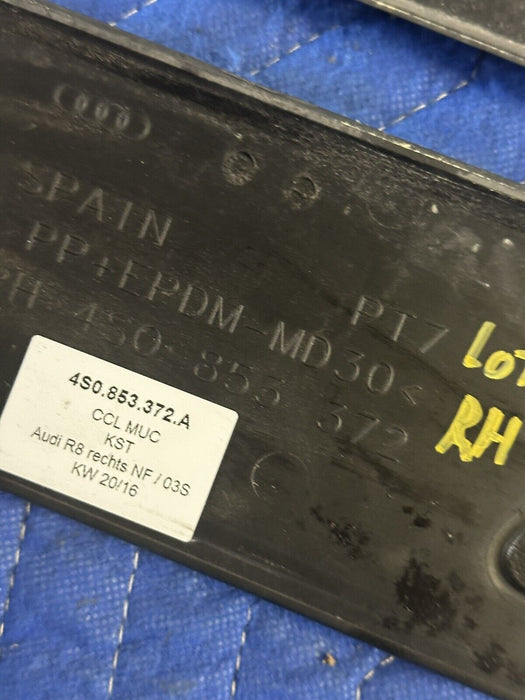 2017 AUDI R8 V10 LEFT RIGHT ILLUMINATED KICK SILL PLATES PAIR OEM 4S0 853 372