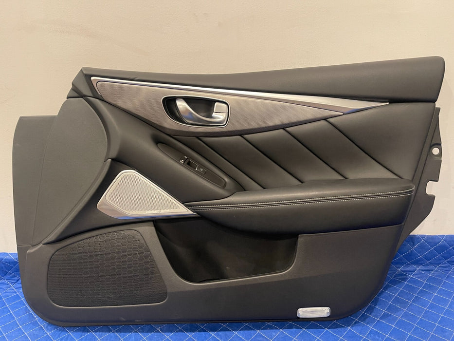 2017 INFINITI Q50 RED SPORT FRONT PASSENGER RIGHT DOOR PANEL ASSEMBLY OEM