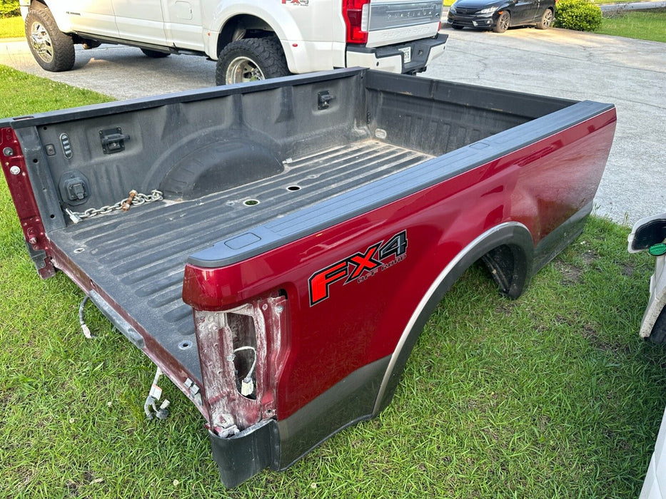 2017-2022 FORD F250 F350 KING RANCH LONG BED 8' RUBY RED W/ FLARES TWO TONE OEM