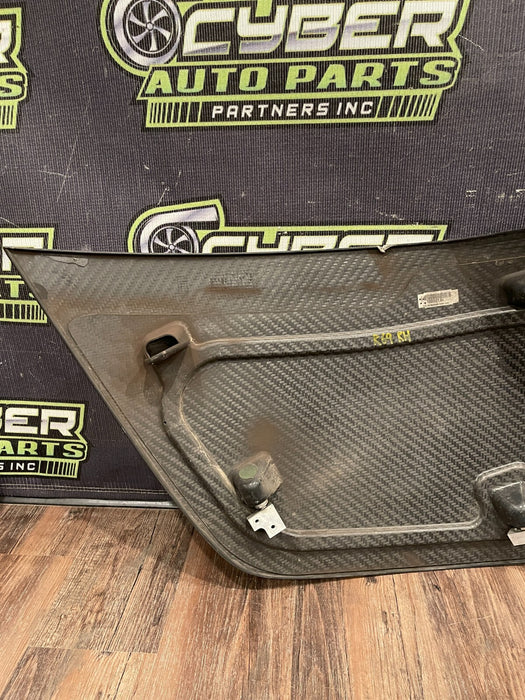 2012 AUDI R8 PASSENGER RIGHT CARBON FIBER BLADE W GAS CAP CUTOUT OEM *DAMAGED*