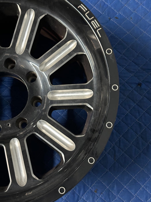 2017-2019 FORD F250 F350 FUEL D620 HARDLINE GLOSS BLACK MILLED RIM WHEEL 20X10