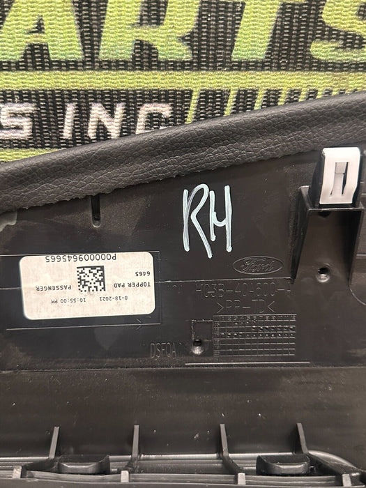 2017-2019 FORD F250 F350 PASSENGER RIGHT DASH TOPPER PAD COVER BROWN STITCH OEM