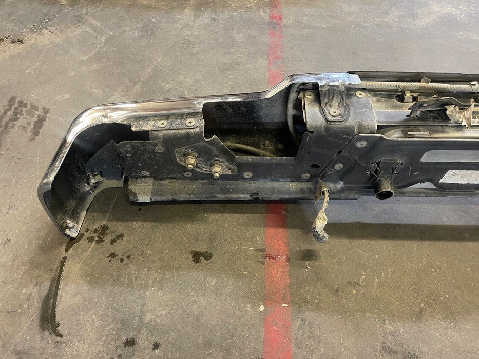 2017-2019 FORD F250 F350 COMPLETE CHROME REAR BUMPER W SENSOR HARNESS OEM