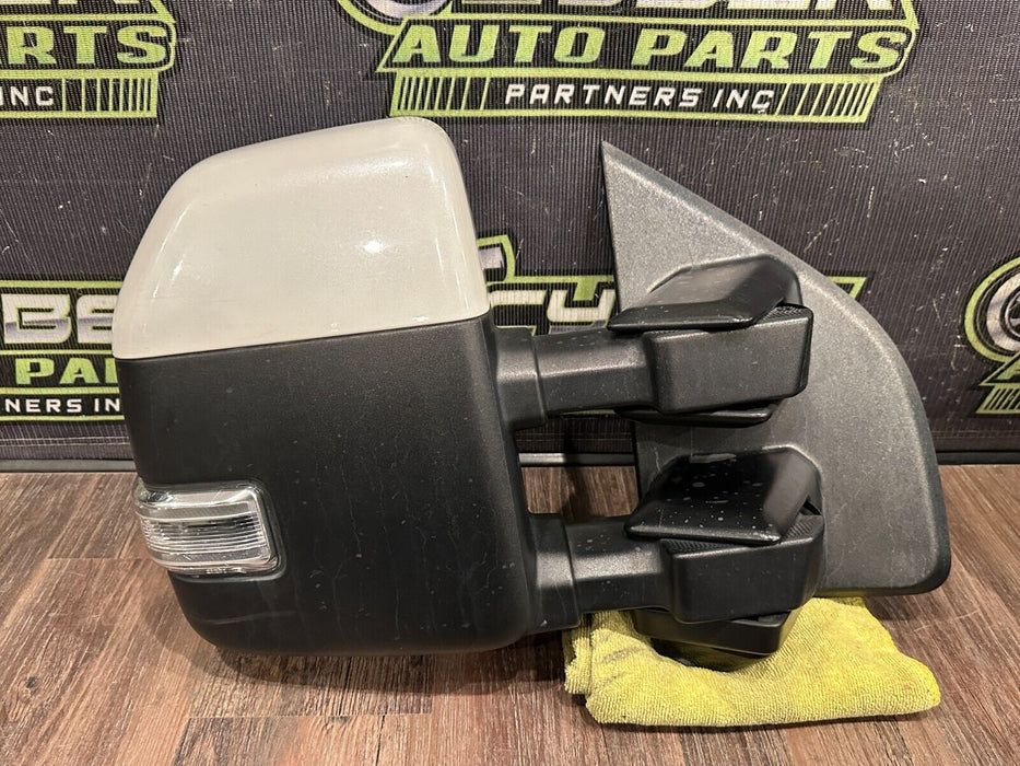 2017-19 FORD F250 F350 F450 RIGHT TOW MIRROR MET WHITE CAP W CAMERA OEM *STREAKS