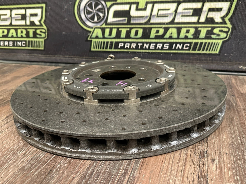 2021 AUDI R8 FRONT DRIVER LEFT CARBON CERAMIC BRAKE ROTOR OEM 4S0.615.301.A