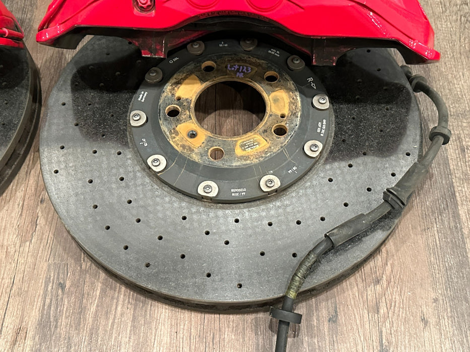 2018-2024 LAMBORGHINI URUS FRONT REAR CARBON CERAMIC BRAKE CALIPERS ROTORS OEM