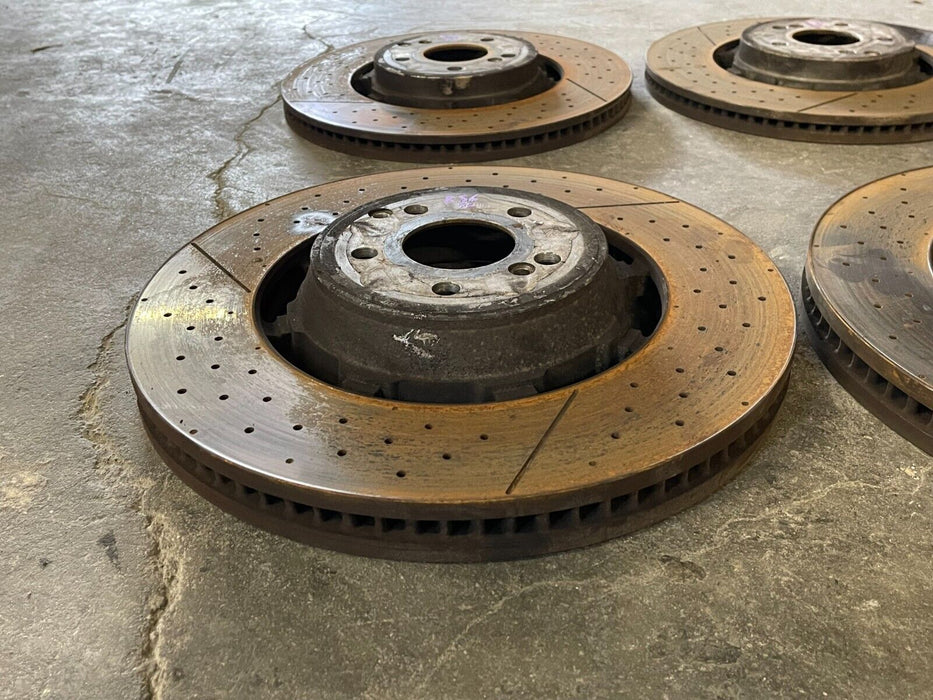 2019 MERCEDES-BENZ E63S AMG FRONT REAR DRILLED & SLOTTED BRAKE ROTOR DISCS OEM