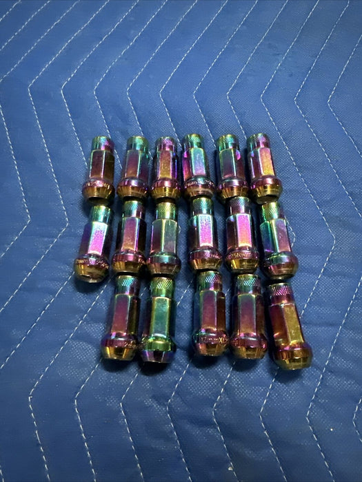 2019 SUBARU BRZ FRS TOYOTA 86 12MMx1.5M NEO RAINBOW CHROME WHEEL LUG NUTS 17pc