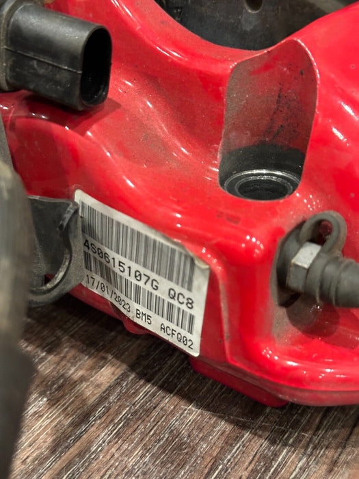 2021 AUDI R8 FRONT LEFT RED CARBON CERAMIC BRAKE CALIPER OEM *MINT CONDITION!*