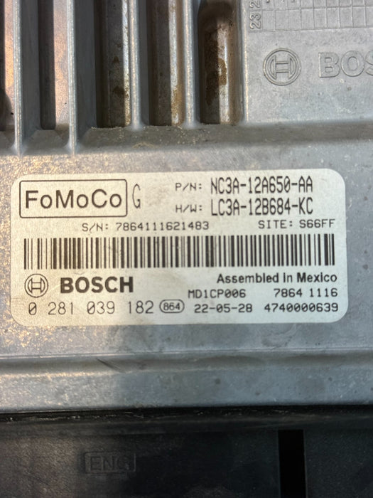 2022 FORD F450 ENGINE COMPUTER MODULE ECU ECM NC3A-12A650-AA LC3A12B684