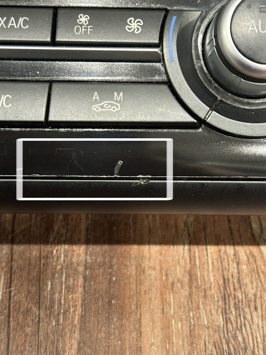 2011 BMW 550i F10 5 SERIES RADIO & A/C AC CLIMATE CONTROL BEZEL OEM *SCUFFS/READ