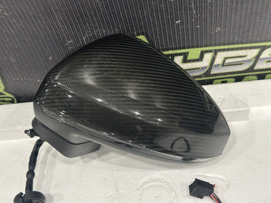 2017-2023 AUDI R8 CARBON FIBER DOOR MIRROR LEFT RIGHT PAIR OEM GENUINE