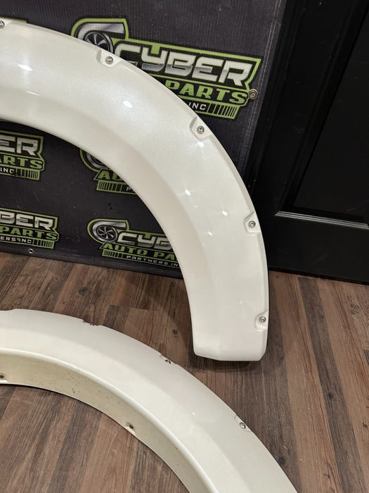 2017 2018 2019 FORD F350 FRONT REAR LEFT RIGHT WHITE FENDER FLARE SET OEM