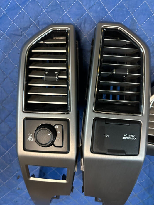 2017-2019 FORD F250 F350 F450 PLATINUM DASH AIR VENTS SET (4) OEM