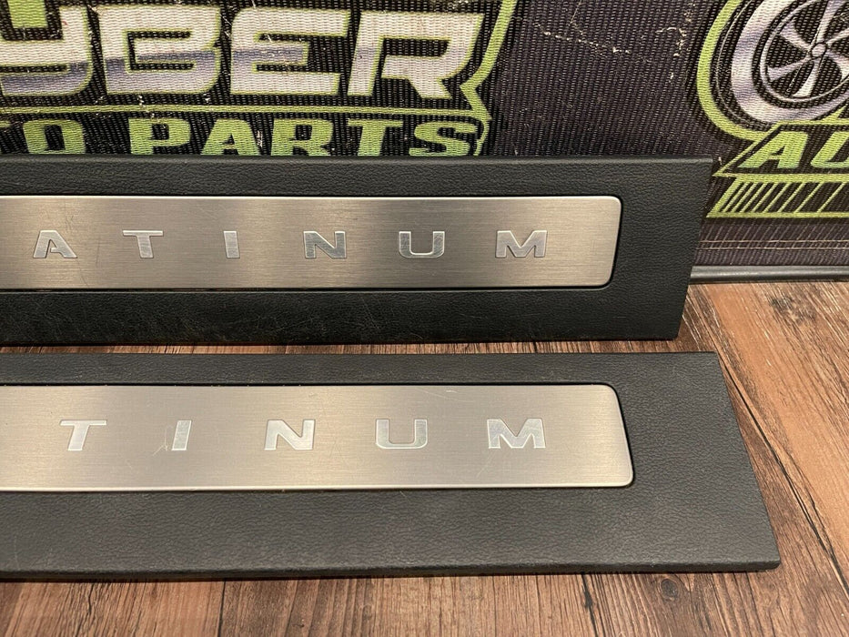 2017-2022 FORD F350 F450 PLATINUM KICK PLATE PANEL SET (4) OEM *MINOR SCUFFS*