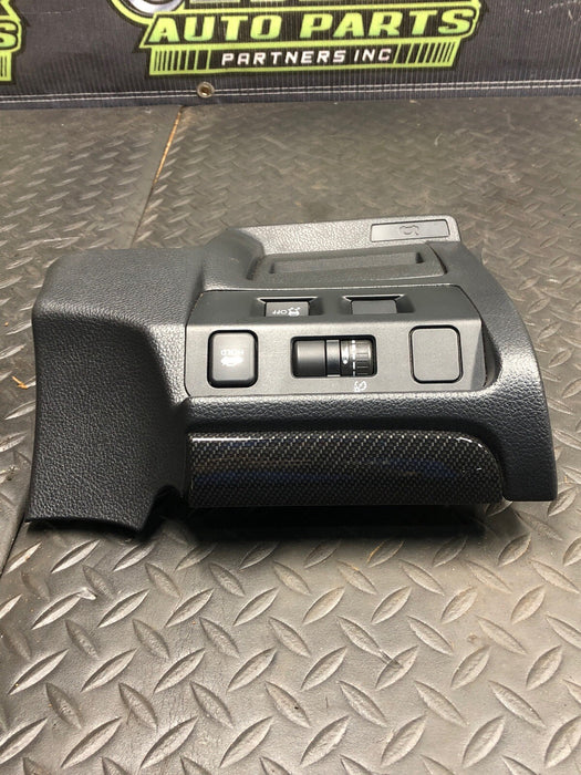 2015-2017 SUBARU WRX STI OEM LOWER LEFT DASH TRIM CARBON FIBER TRUNK HDLGHT LVL