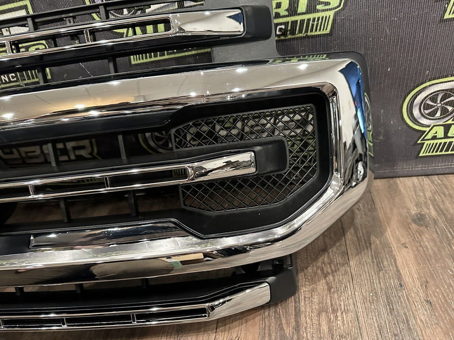 2020 2021 2022 FORD F250 F350 PLATINUM CHROME GRILLE GRILL OEM ~BROKEN TAB~