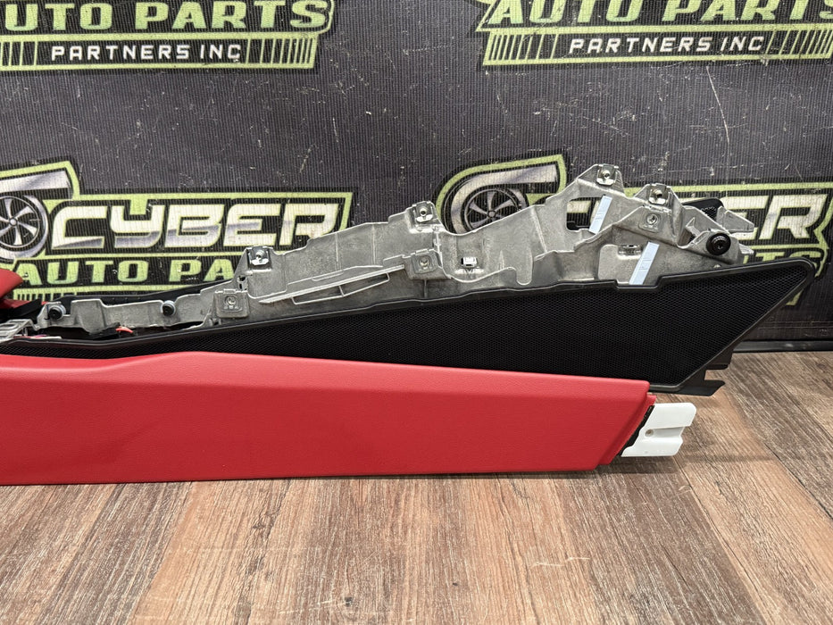 2014 PORSCHE 911 TURBO S 991 RED CENTER CONSOLE W/ LID OEM *COSMETIC FLAW #14*