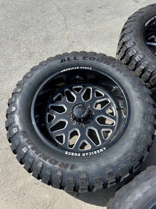 24X12 AMERICAN FORCE WHEELS RIMS 40" IRONMAN TIRES 8X170 FORD F250 F350