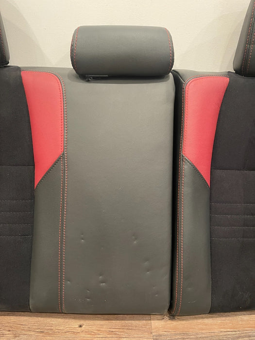 2015 SUBARU WRX STI REAR SEATS SEAT BACK ALCANTARA RED LEATHER OEM 2015-2020