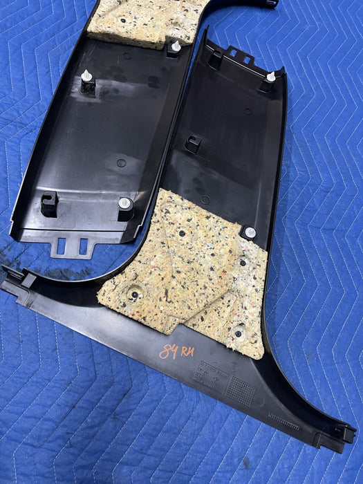 2011 BMW 550i F10 5 SERIES FRONT LEFT & RIGHT LOWER B PILLAR TRIMS OEM *READ*