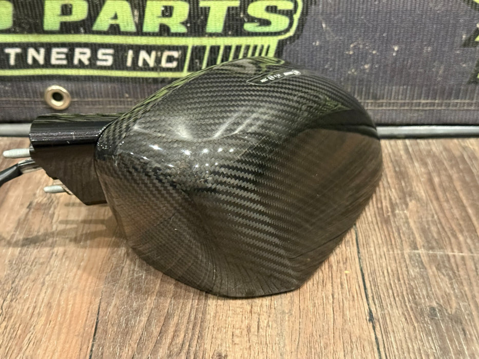 2014 AUDI R8 PLUS CARBON FIBER RIGHT PASSENGER DOOR MIRROR OEM GENUINE