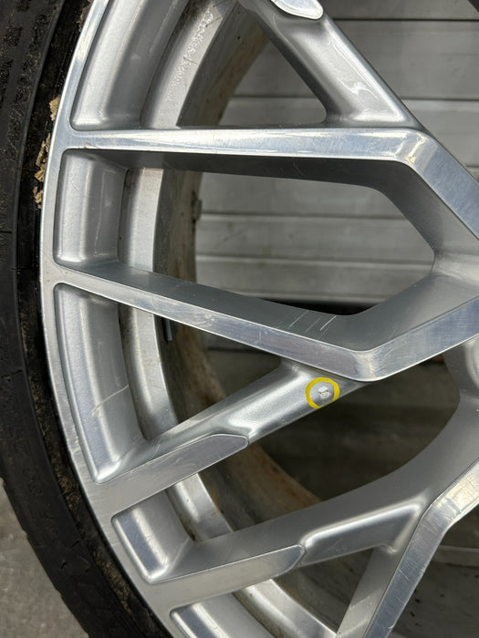 2017 AUDI R8 FRONT WHEEL RIM TIRE 245/30 20X8.5 OEM *BENT/READ*