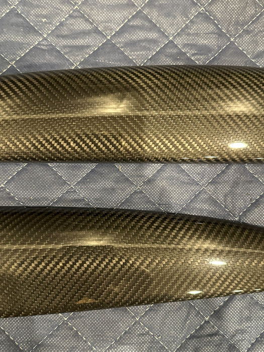 2014 AUDI R8 SPYDER LEFT RIGHT CARBON FIBER DOOR PANEL TRIM MOULDING 420 867 410