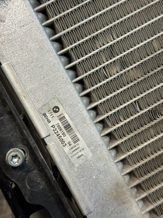 2020 BMW M4 F82 OEM LEFT DRIVER AUXILIARY RADIATOR INTER COOLER ASSEMBLY