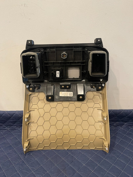 2017-2019 FORD F250 F350 F450 LARIAT TAN REAR CENTER CONSOLE END CAP PANEL OEM