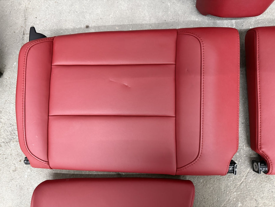 2014 PORSCHE 911 TURBO S 991 REAR SEATS RED OEM GENUINE