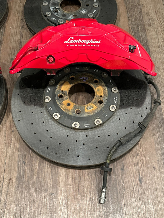 2018-2024 LAMBORGHINI URUS FRONT REAR CARBON CERAMIC BRAKE CALIPERS ROTORS OEM