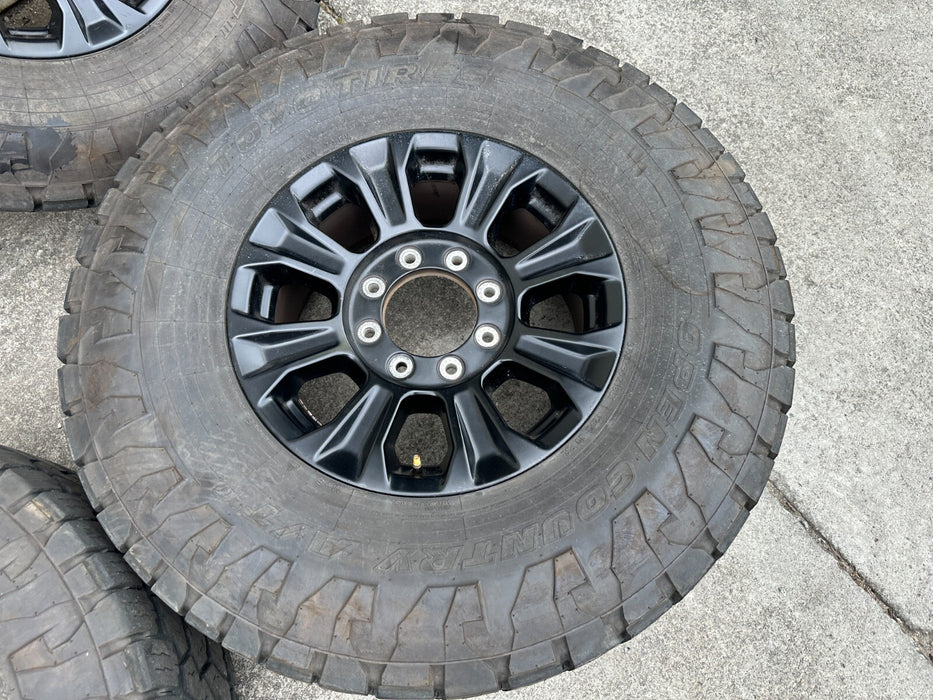 18x8 Ford F250 F350 8x170 Tremor Factory Wheels 37" Toyo Tires