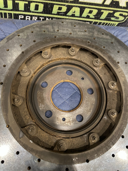 2014 AUDI R8 REAR RIGHT PASSENGER CARBON CERAMIC BRAKE ROTOR OEM 420 615 602 F