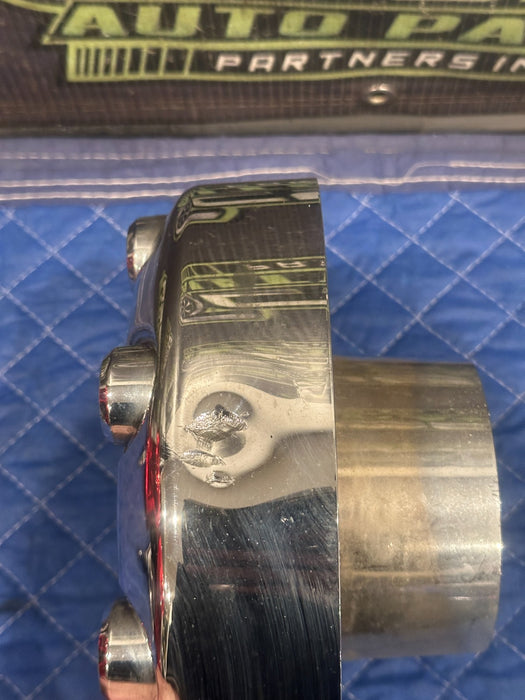 2017-2019 FORD F350 FRONT DUALLY WHEEL CHROME CENTER CAP OEM *DAMAGE #4*