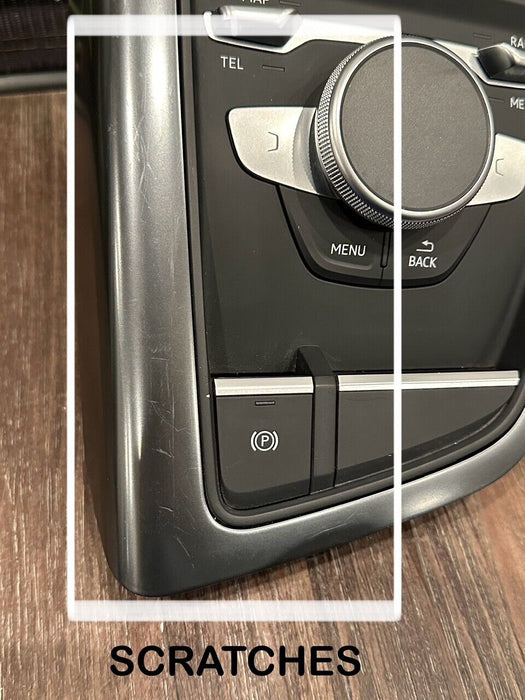 2017-18 AUDI R8 V10 CENTER CONSOLE TOUCH PAD CONTROL BEZEL TRIM OEM *SCUFFS/READ