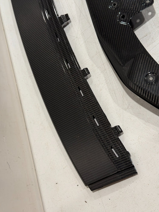 2020 2021 2022 2023 AUDI R8 CARBON FIBER FRONT BUMPER SPLITTER LIP OEM GENUINE