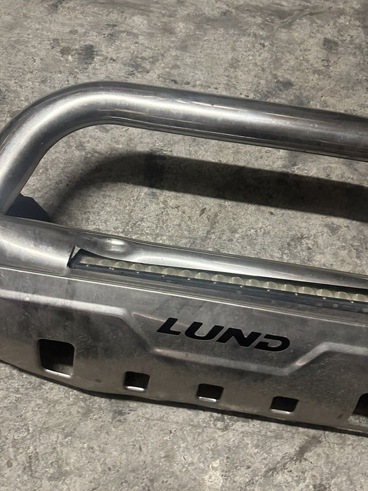 2017 DODGE RAM 3500 LUND CHROME CATTLE LED BULL GUARD BAR 27021205 ~MINOR DENTS~