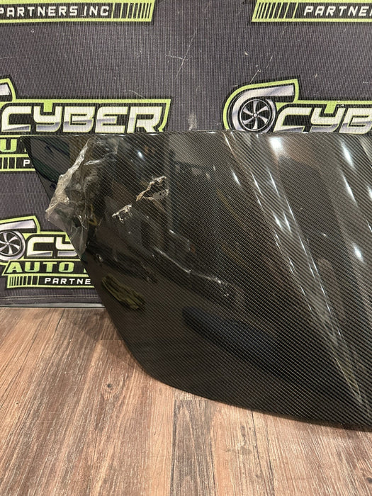 2014 AUDI R8 LEFT CARBON FIBER SIDE BLADE PANEL OEM *PPF PEELING/NO DAMAGE*