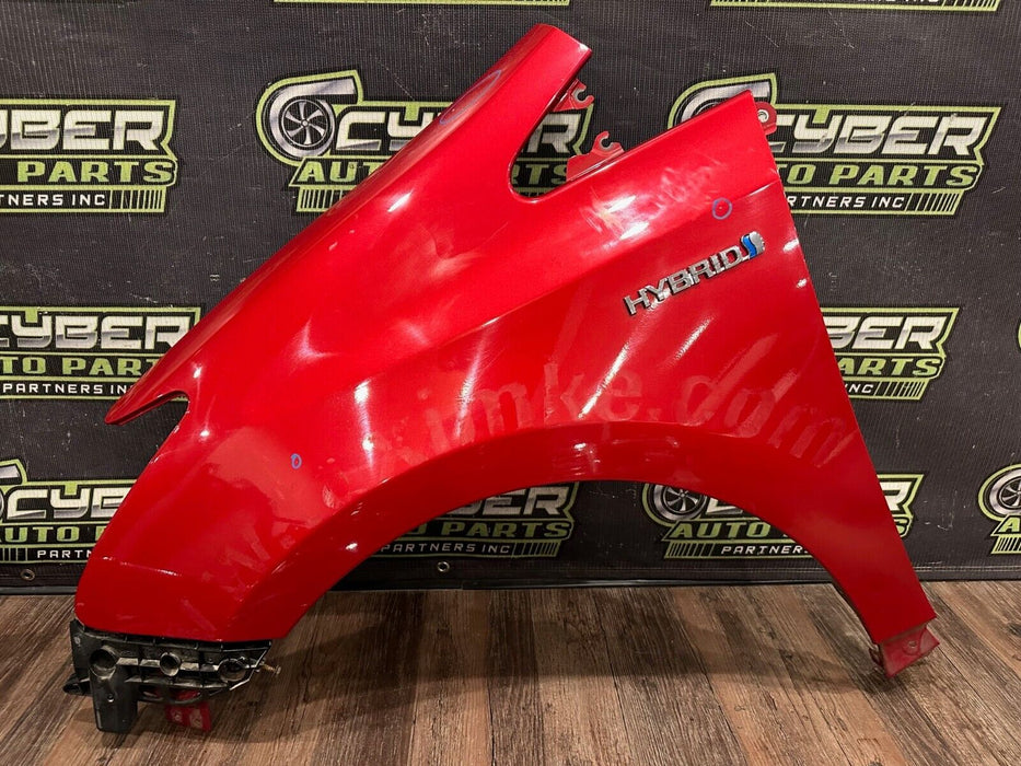 2014 TOYOTA PRUIS V FRONT DRIVER LEFT RED FENDER OEM *PAINT CHIPS/RESIDUE* (READ