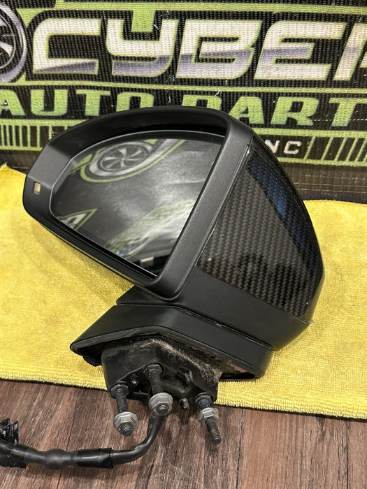 2021 AUDI R8 DRIVER LEFT CARBON FIBER DOOR MIRROR OEM *PPF FLAWS/CF IS GOOD*